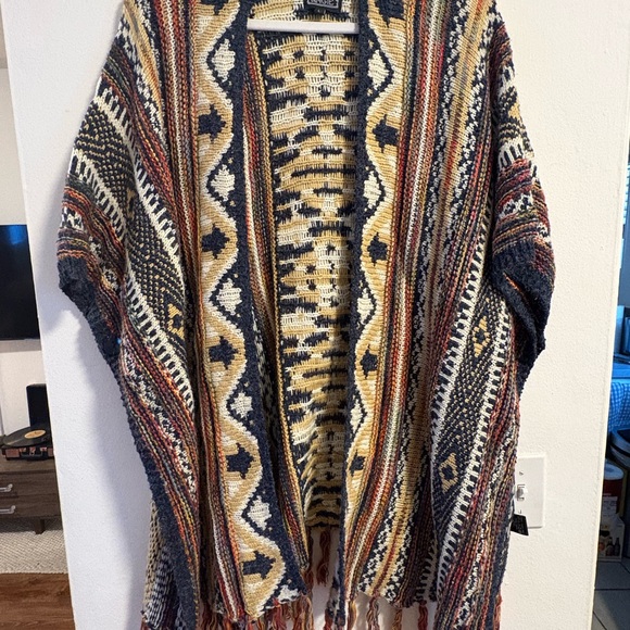 Sweaters - Bohemian Multicolor Knit Cardigan